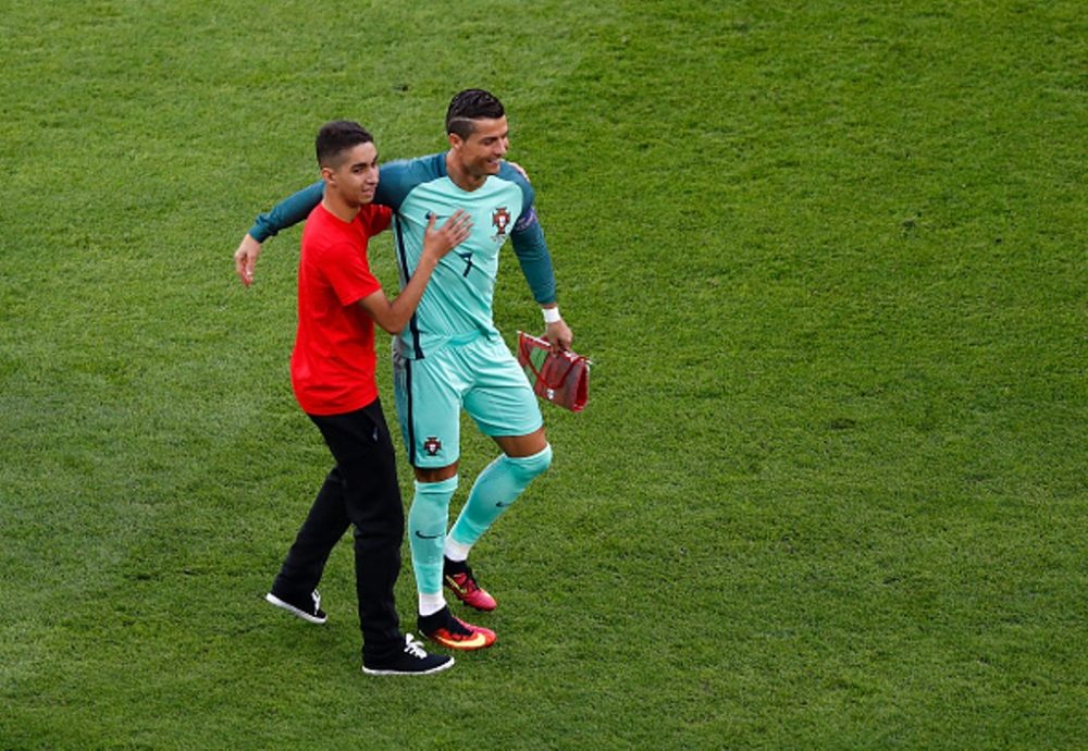 during the UEFA EURO 2016 semi final match between Portugal and Wales at Stade des Lumieres on July 6, 2016 in Lyon, France.