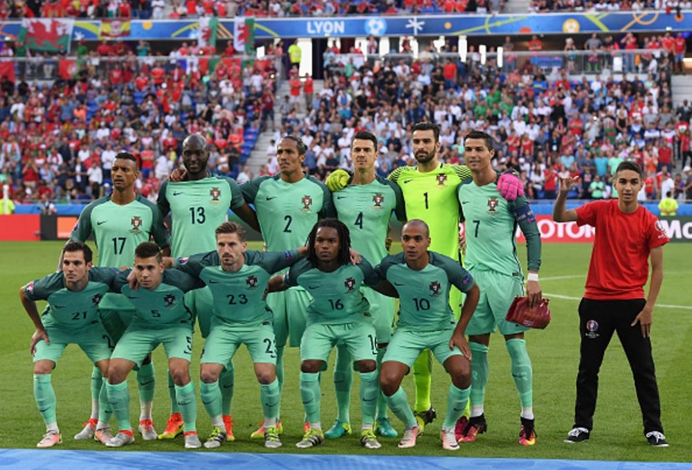 during the UEFA EURO 2016 semi final match between Portugal and Wales at Stade des Lumieres on July 6, 2016 in Lyon, France.