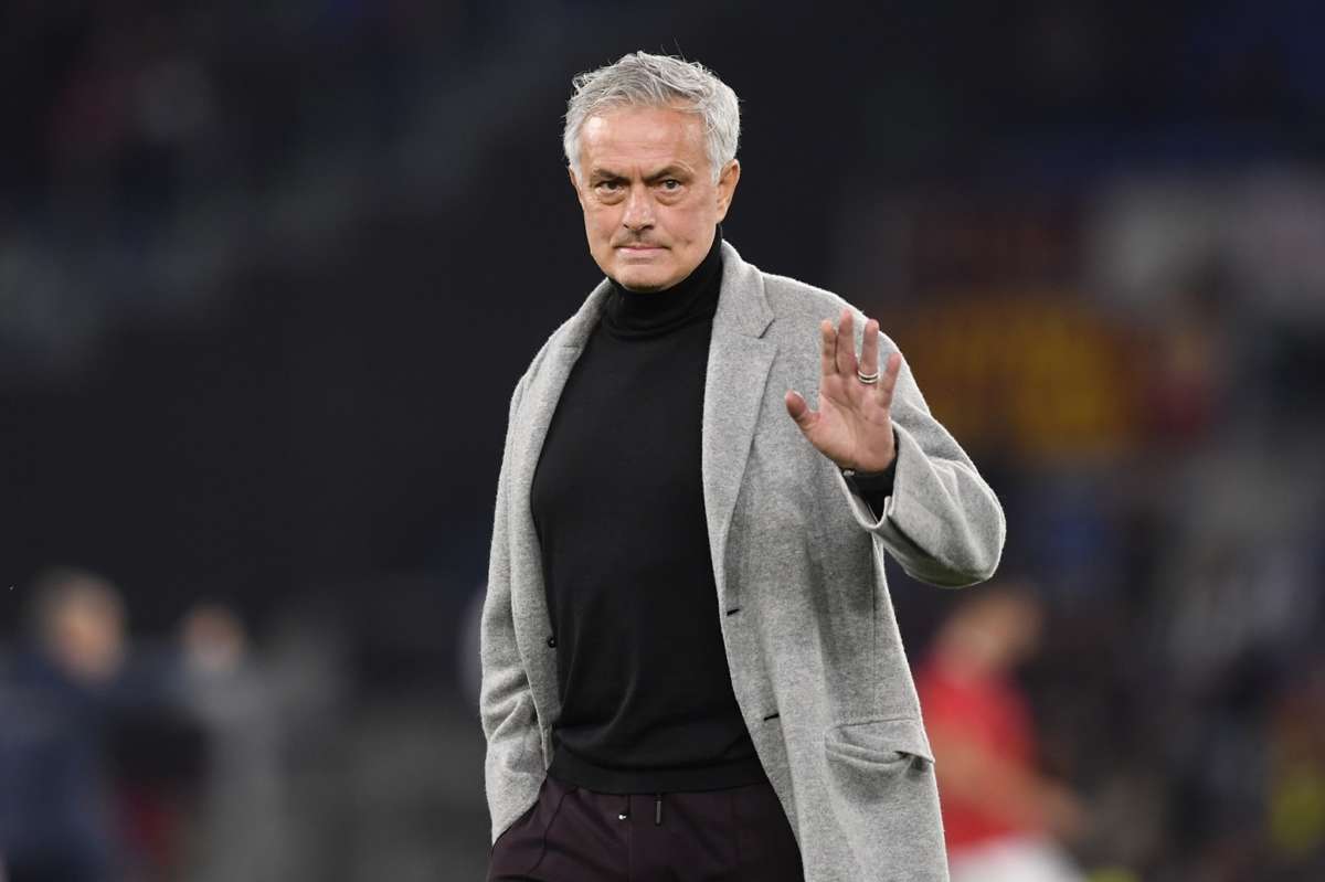 Jose Mourinho Coach Of As Roma Attends The Warm Up During