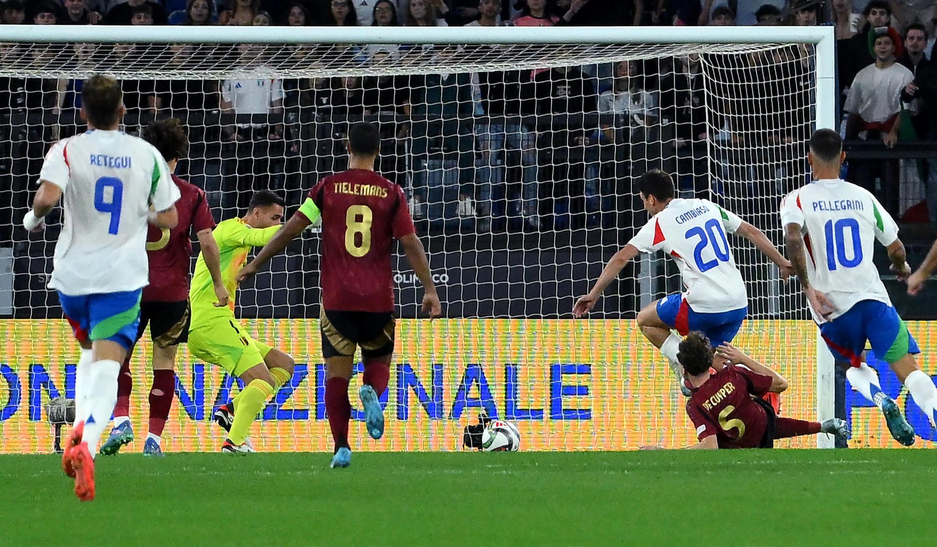 Andrea Cambiaso Italy Belgium Goal Behind