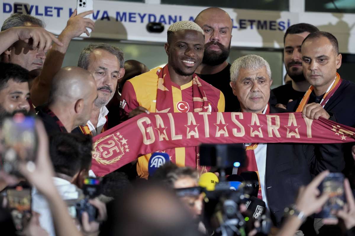 Galatasaray's Nigerian Player Victor Osimhen Arrives In Istanbul